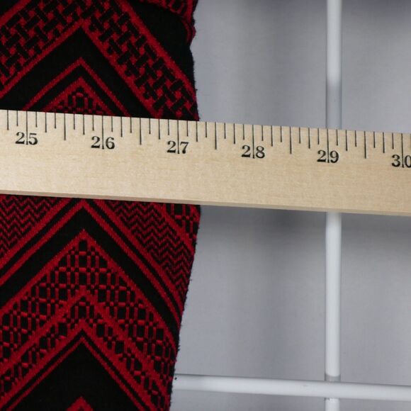 Catherines Sweater Dress Women 4X Red Chevron Shift Exposed Zipper Plus Size - Picture 7 of 10